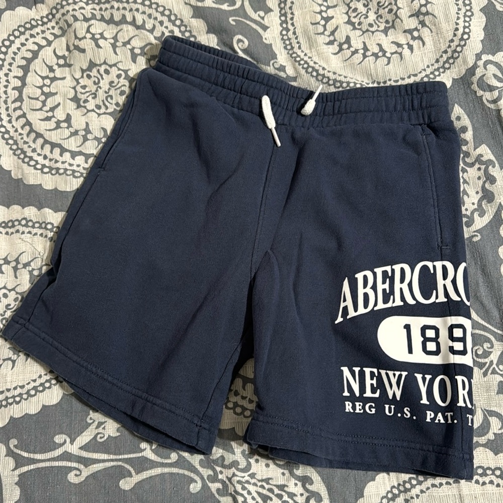 abercrombie kids sweat shorts navy blue 11/12
